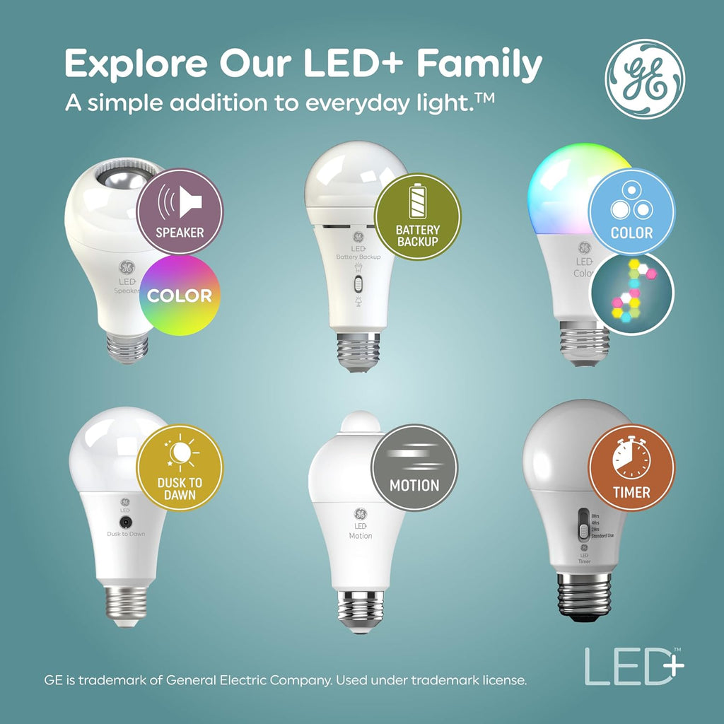 GE LED+ Color Changing PAR38 Outdoor LED Light Bulbs with Remote, 15 Watts, Outdoor Rated Floodlight (3 Pack)