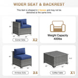 Aoxun Patio Furniture Sets, 7-Piece Outdoor Patio Furniture with Thick Cushions