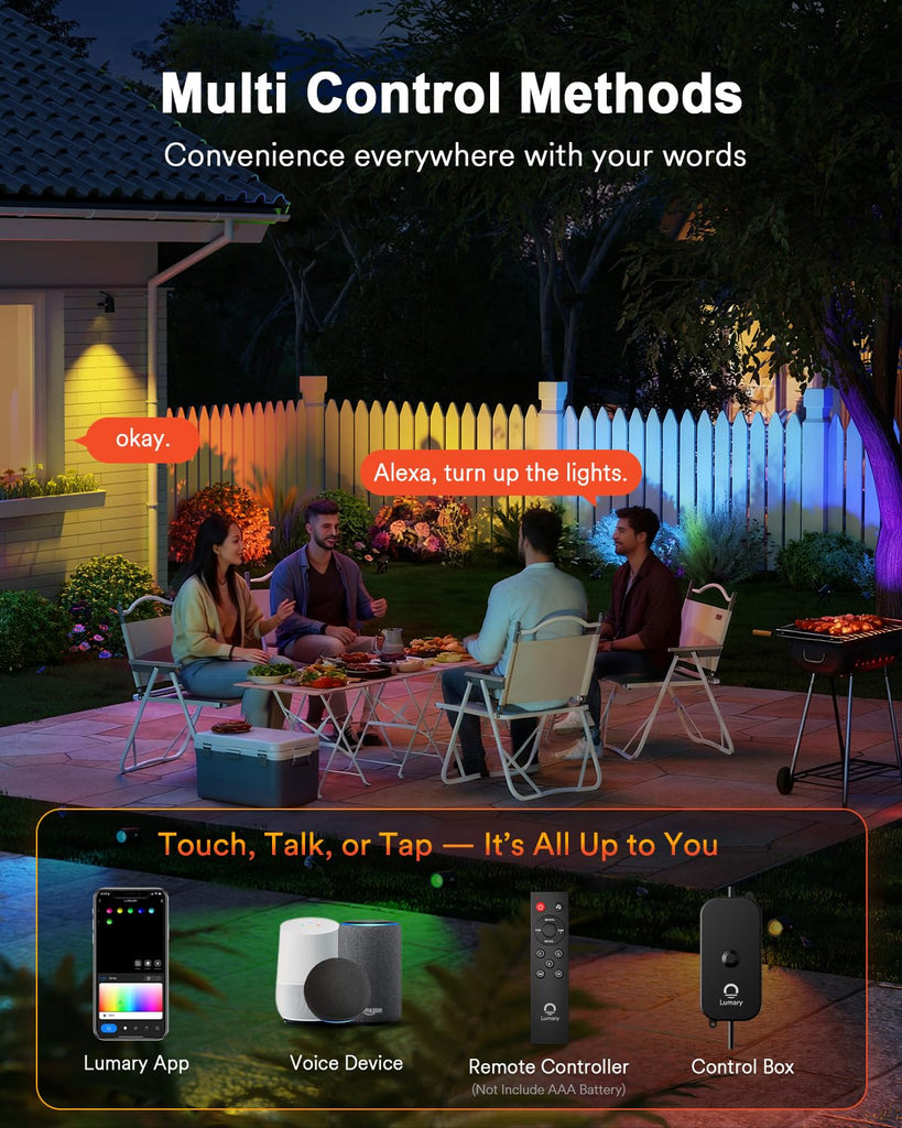 Upgraded Smart Landscape Lights, 56 ft Outdoor Spotlights, 6Pack