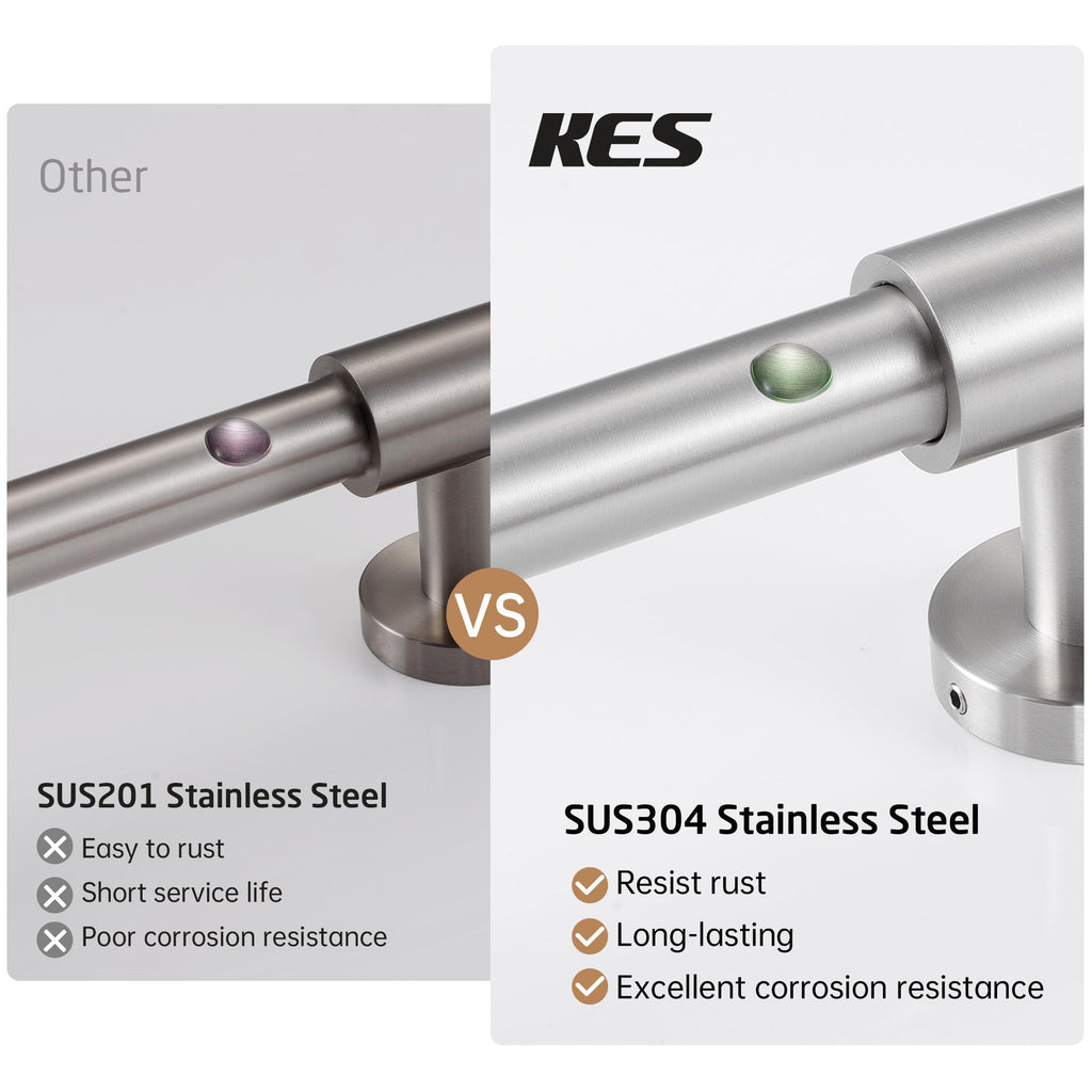 30-Inch Shower Slide Bar with Adjustable Handheld Shower Head Holder, Reuse Existing Holes, SUS304 Brushed Stainless