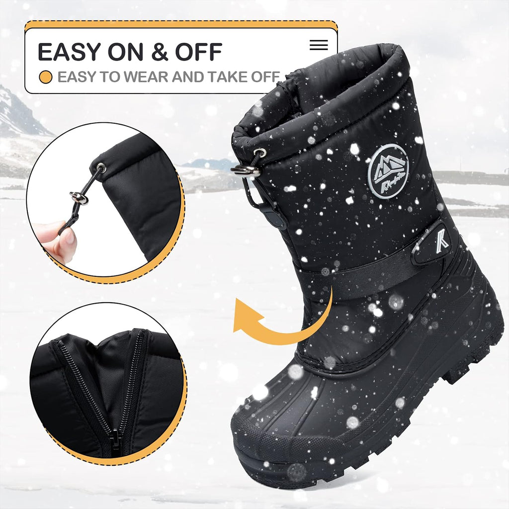 Kids Insulated Waterproof Anti-slip Winter Warm Snow Boots