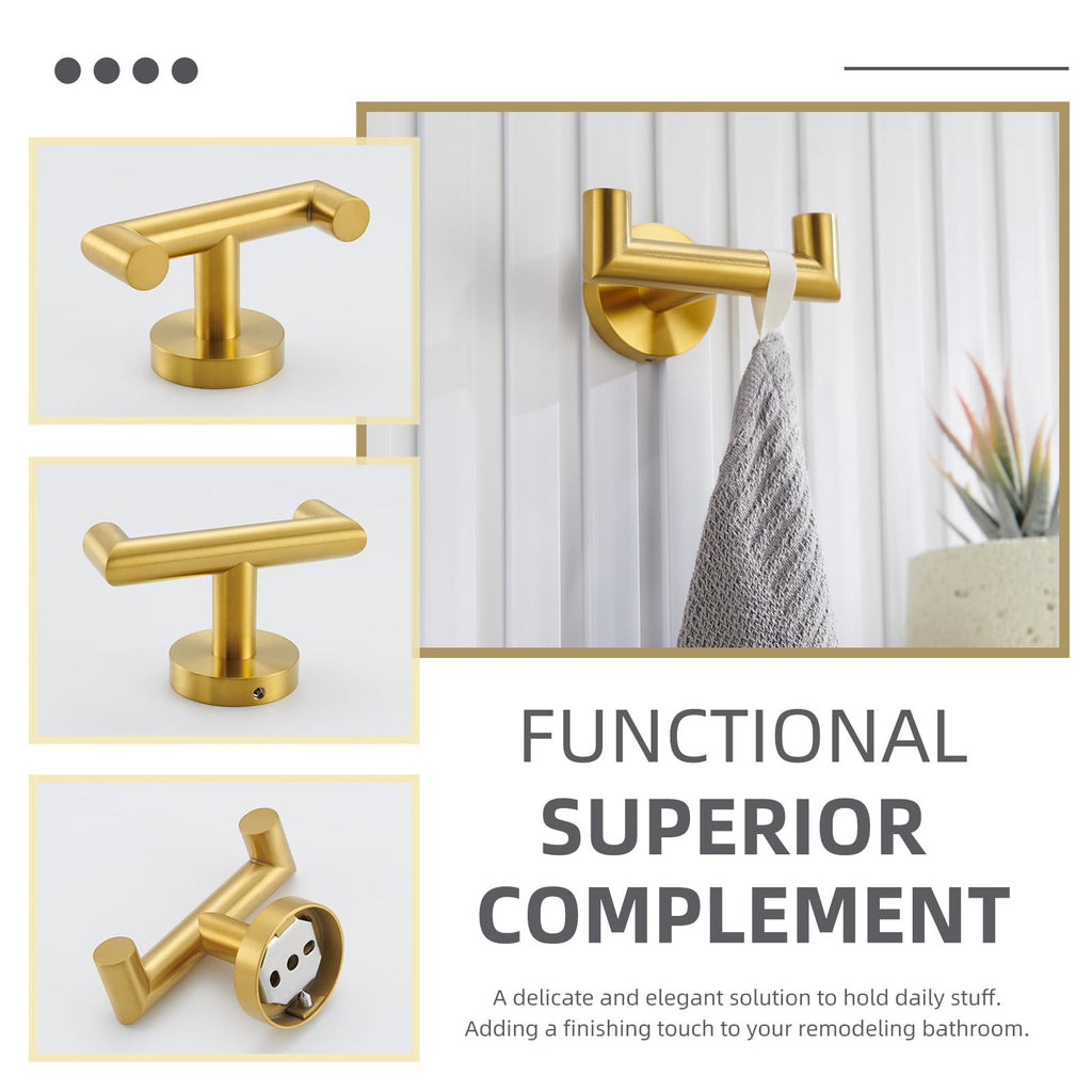 Towel Hook Brushed Dark Gold, Bath Towel Holder Wall Mount