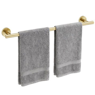Brushed Gold Towel Bar, 24 Inch Bathroom Towel Rack, Modern Bathroom Decor