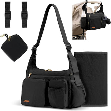 Crossbody Diaper Bag, in-1 Stroller Caddy