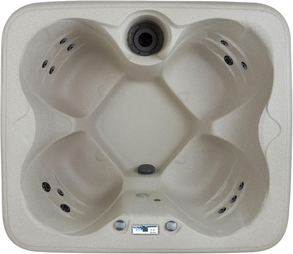 Spas Rock Solid 4-Person Plug and Play Hot Tub Spa with Soothing Air Jets, Underwater LED Lights and Insulated Cover