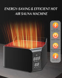 Smartmak Portable Sauna with Infrared 660nm Red Light Therapy Lamp for Home Relaxation