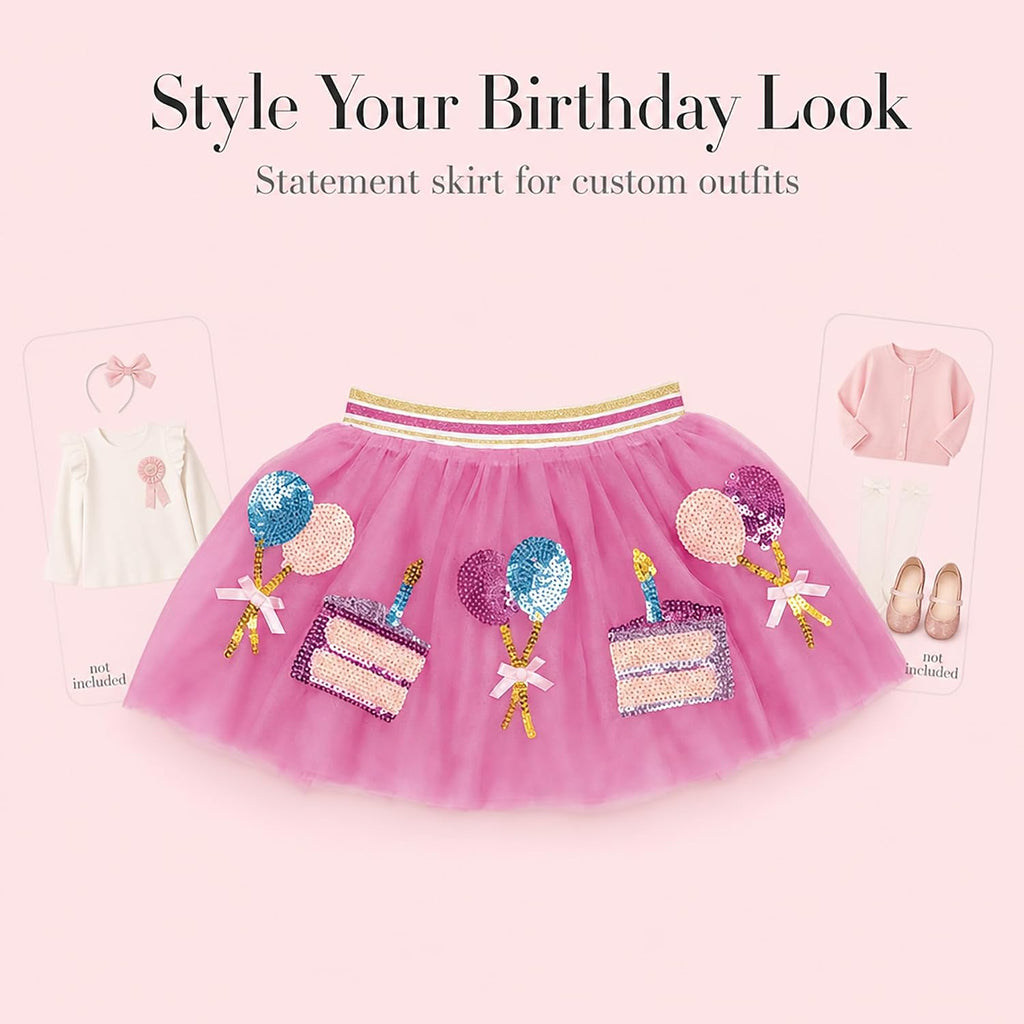 Toddler Girl Birthday Sequin Icon Tutu