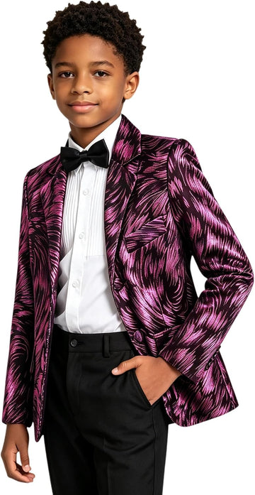 Boy Blazer Kids Regular Fit Homecoming Suit Jacket Casual Party Sports Coat