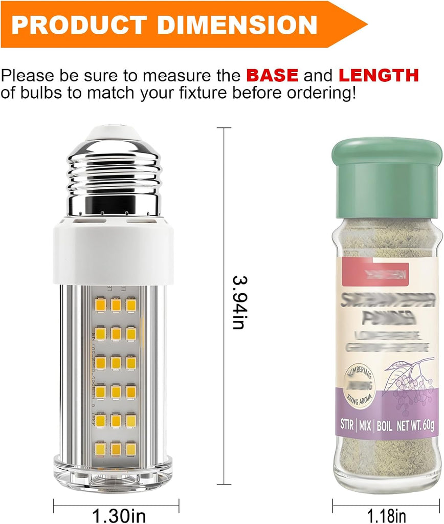 20W LED Corn Light Bulb - 150W Equivalent,3000LM,E26/E27 Base 5000K