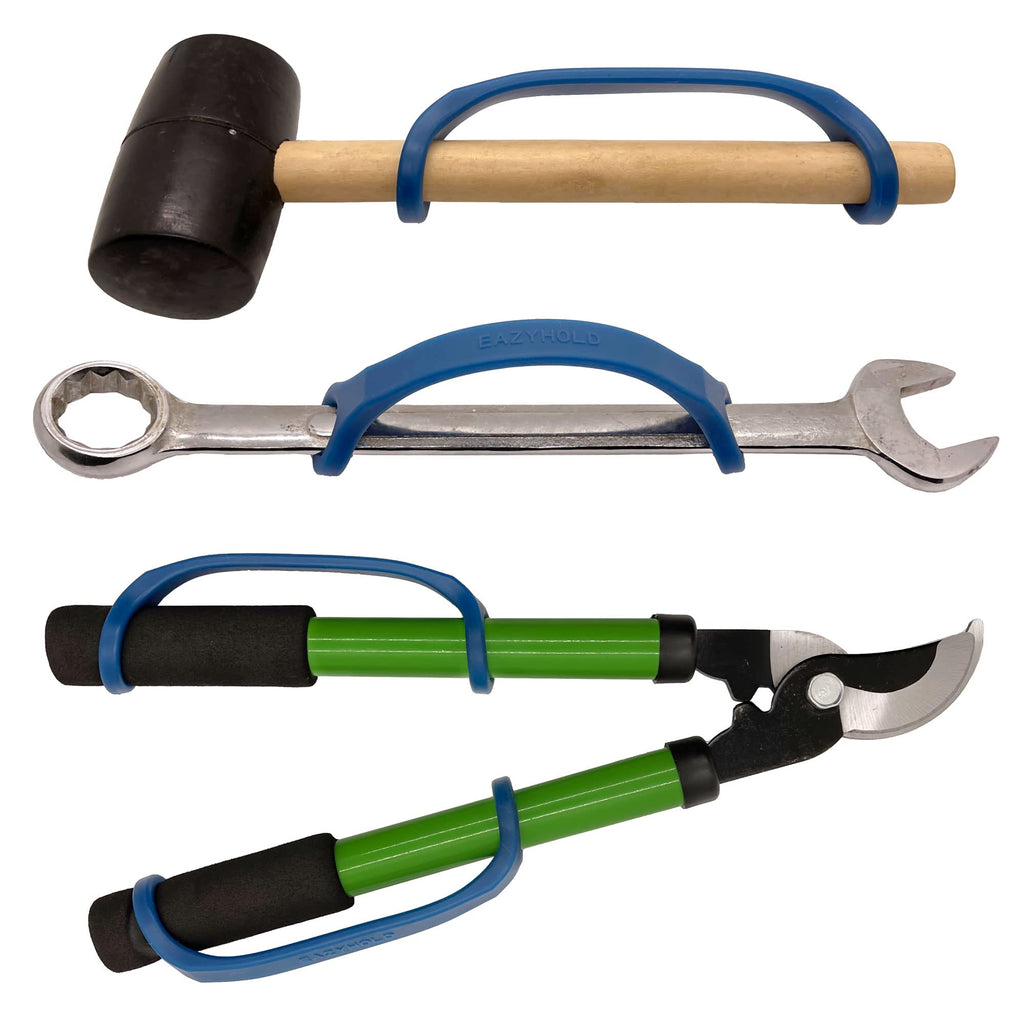 Navy Silicone Universal Cuff, Large to X-Large Hands, Fits Adaptive Eating and Weighted Utensils, Foam Tubing, Thick