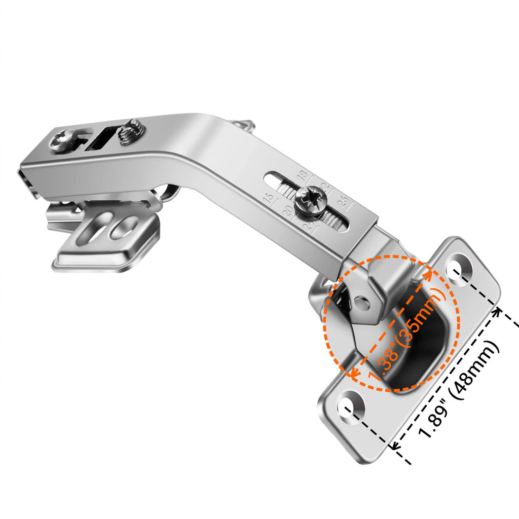 2-Pack 135 Degree Lazy Susan Hinges 50% Faster Install