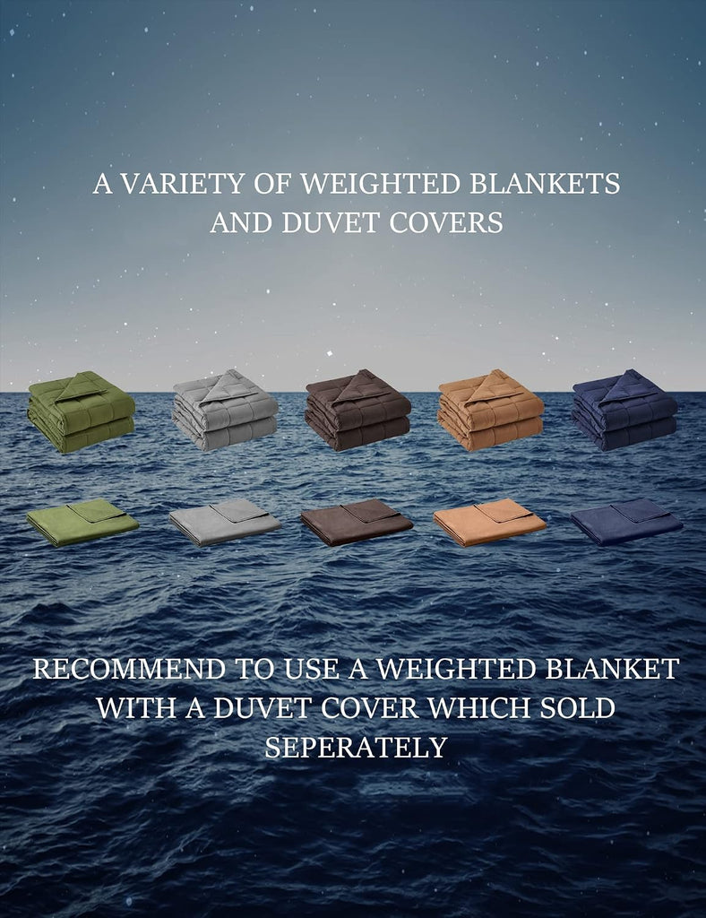 Weighted Blanket Heavy Blanket for Cool & Restful Sleep, Premium Soft Material and Glass Beads (Navy Blue, 60''x80''
