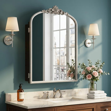 16"x24" Bathroom Medicine Cabinet with Vintage Arched Mirror