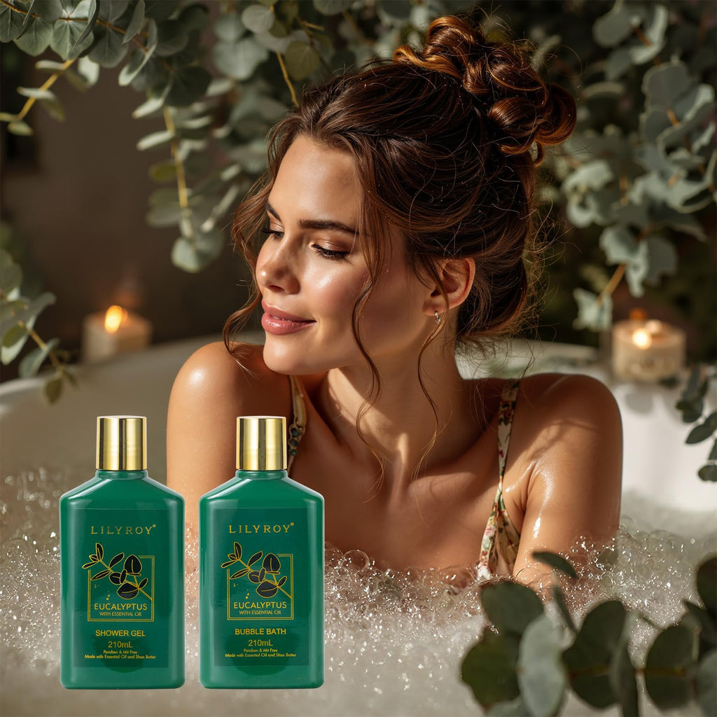 Eucalyptus Spa Gifts Set Bath Kit, Perfect Spa Gift Baskets for Women & Men
