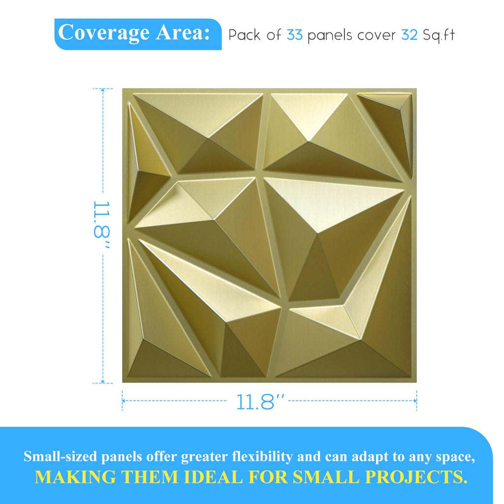 33 Pack Decorative 3D Wall Panels for Interior Wall Decor