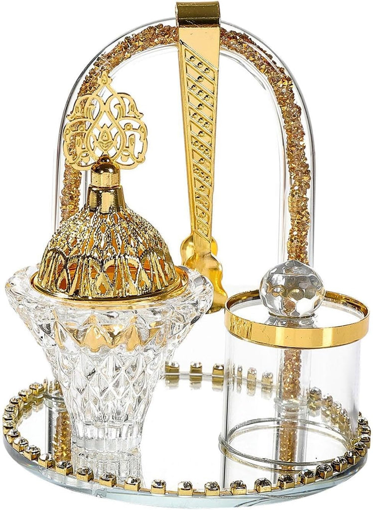 Arabic Incense Burner Home Decor Centerpiece Decorative Luxury Incense Holder Set Tabletop Ornament for Teahouse