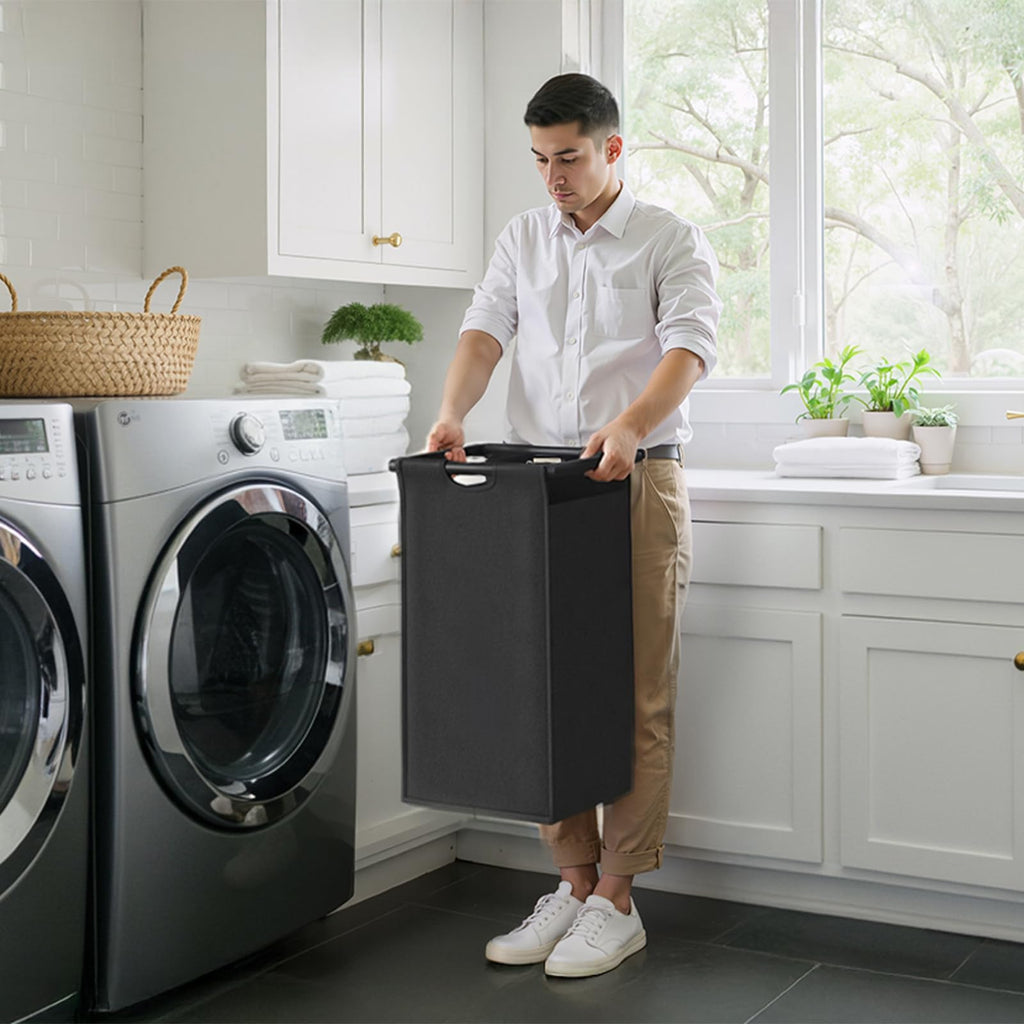 Laundry Hampers with Shelf, Laundry Basket 4 Section, 4 x 15.87 Gal
