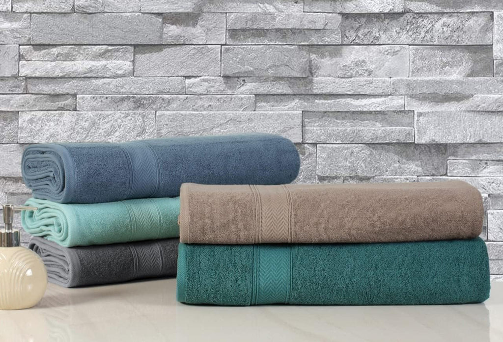 600 GSM- 40 x 80 Inches- 100% Cotton 2 Pc XXL Oversized Bath Towel Set- Soft Highly Absorbent Jumbo Bath Sheets