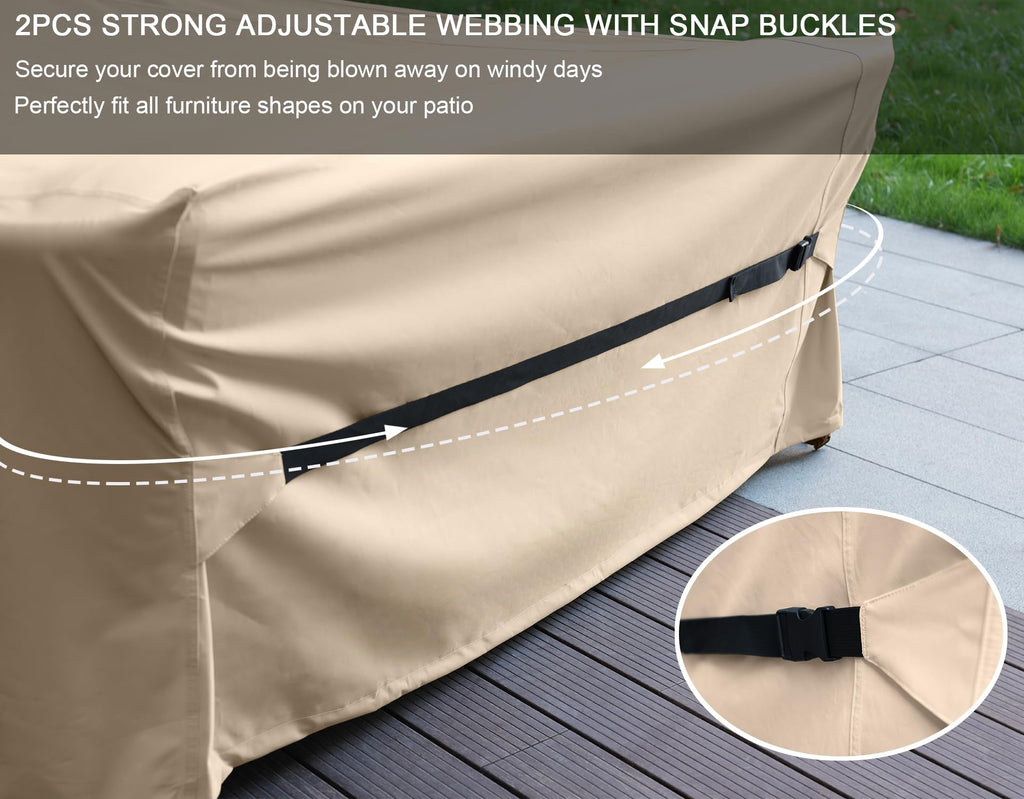 Patio Furniture Set Covers Waterproof Patio Conversation Sets Cover Heavy Duty 600D Outdoor Sectional Sofa Couch