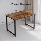 Computer Desk, 32 inch Small Home Office Desk for Small Spaces, Modern Simple Style, Study, Writing, Deep Brown