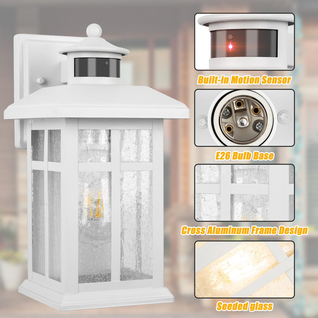 Dawn to Dusk Motion Sensor Exterior Wall Light Fixtures