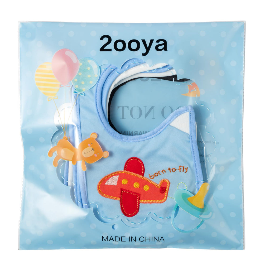 7Pcs Cotton Waterproof Baby Bibs for Drooling Teething Feeding Eating