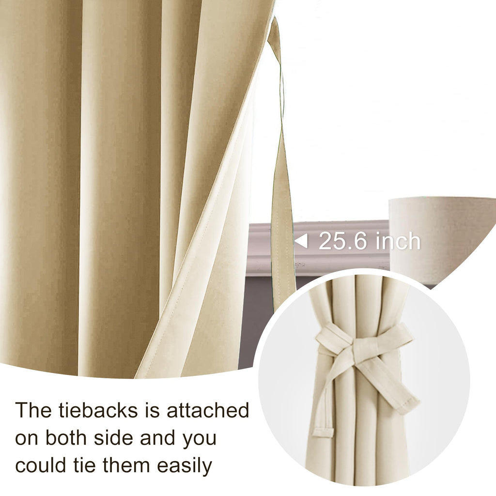 Blackout Curtains Living Room 42 x 72 Inches Long