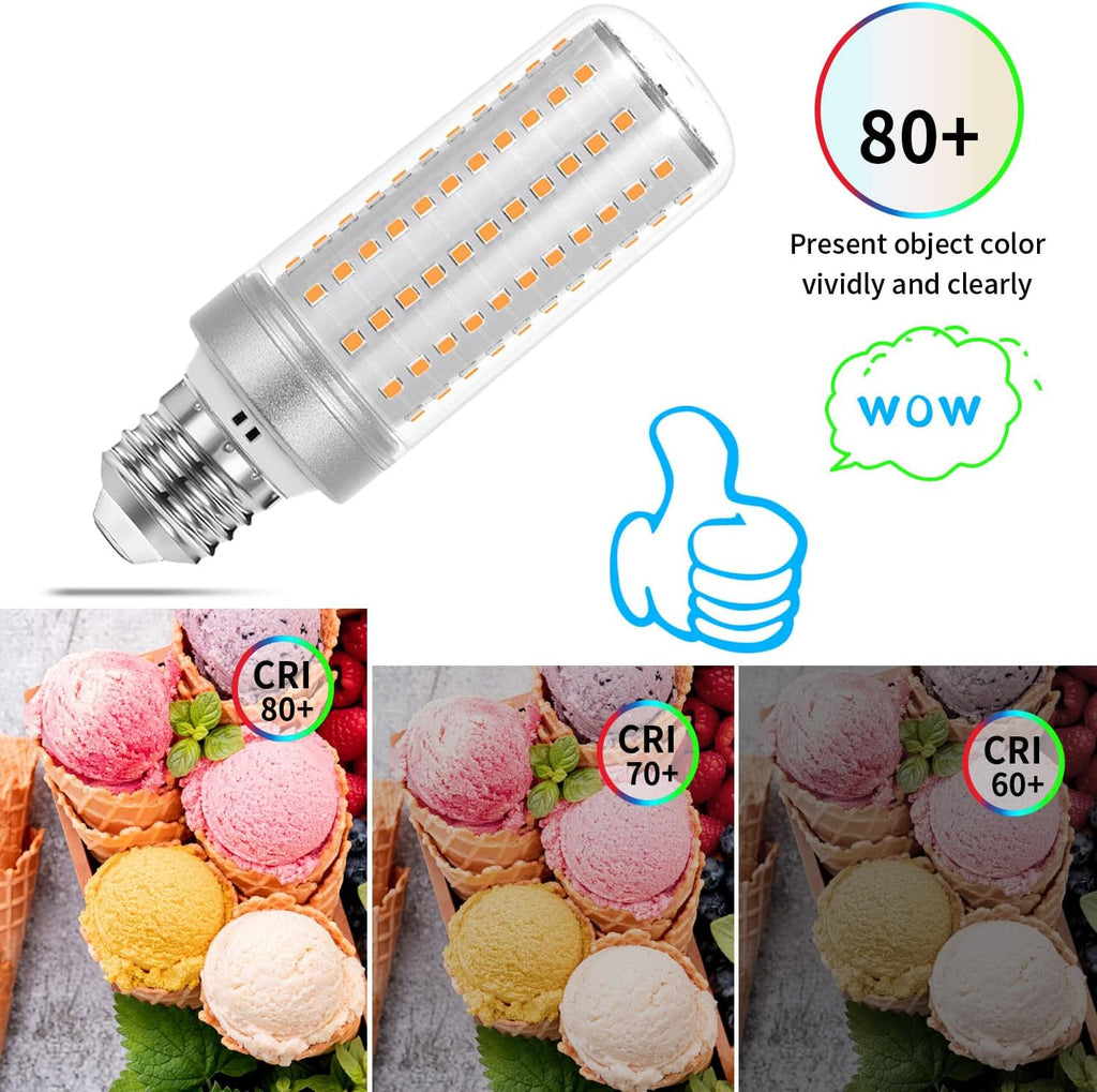 LED Light Bulb 5200LM 350w Equivalent Super Bright 3000K Warm Daylight White 40W LEDs Bulb E26/E27 Medium Base