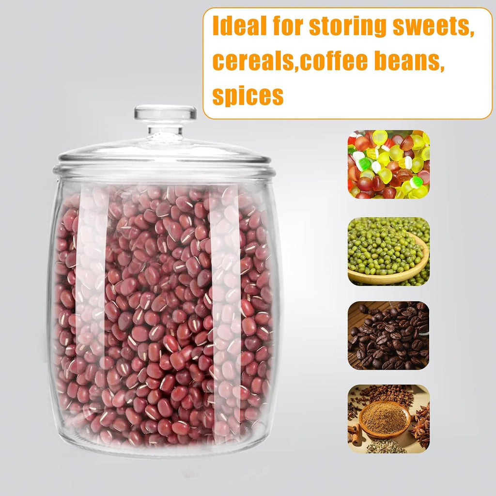 1 Gallon glass jars, Cookie Jar & Candy Jar with Lid