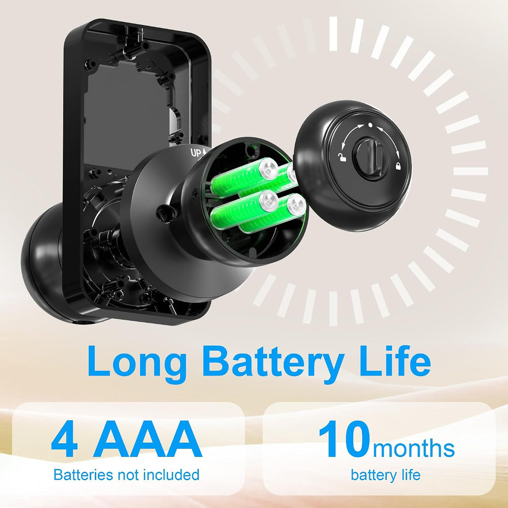 Smart Door Lock Knob Fingerprint Keypad Keyless Entry Lock for Front Door
