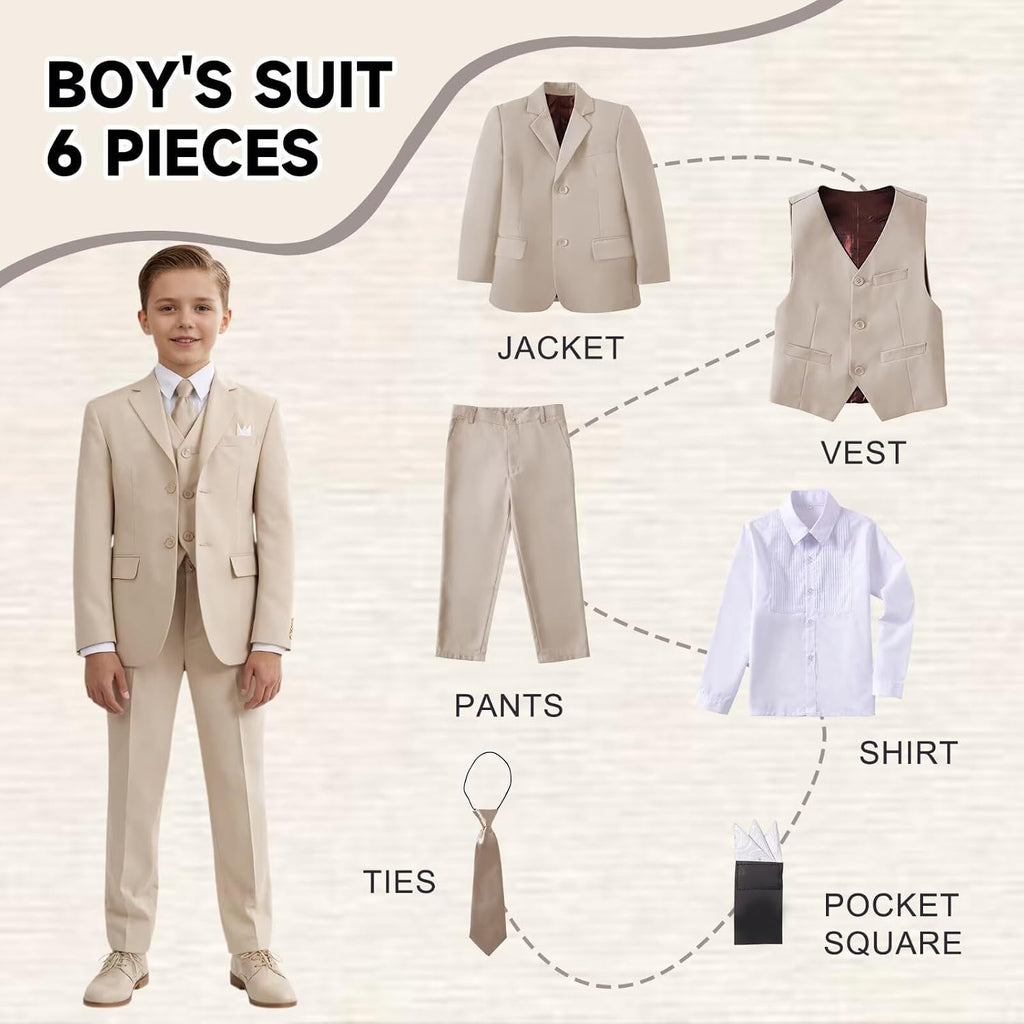 Boys Suit Kids Formal Tuxedo Wedding Ring Bearer Outfit Easter Suits Set