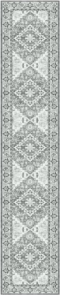 2 x 10 Runner Rug, Washable Entryway Rugs, Grey White
