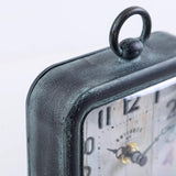 NIKKY HOME Vintage Table Clock, Shelf Desk Top Clock Battery Operated Rustic Design