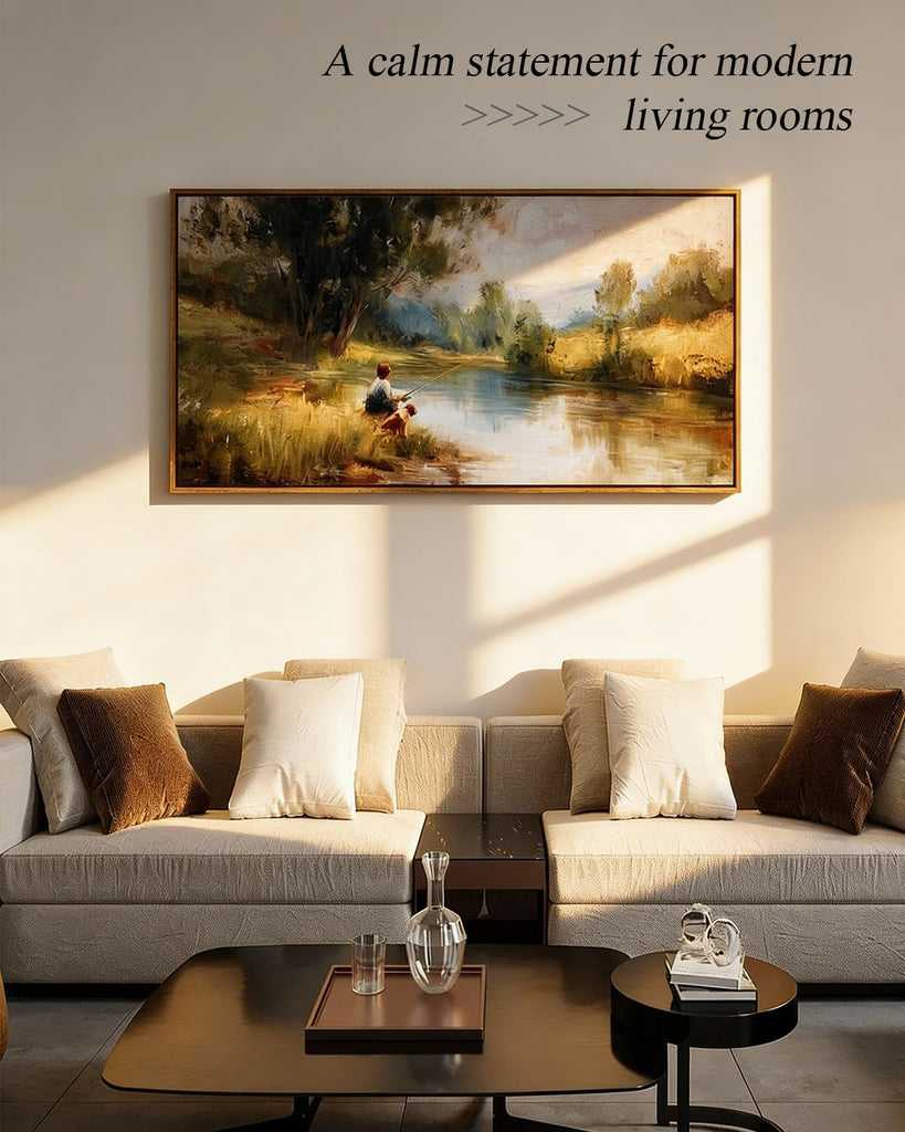 Large Landscape Wall Art, Nature Farmhouse Paintings Arts 20×40 in