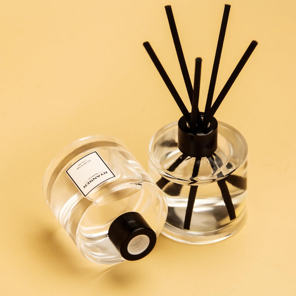 Reed Diffuser Set of 3 Pack, Lavender Eucalyptus/White Jasmine/Lemongrass Scented Oil Diffuser with 24 Sticks(1.7 fl
