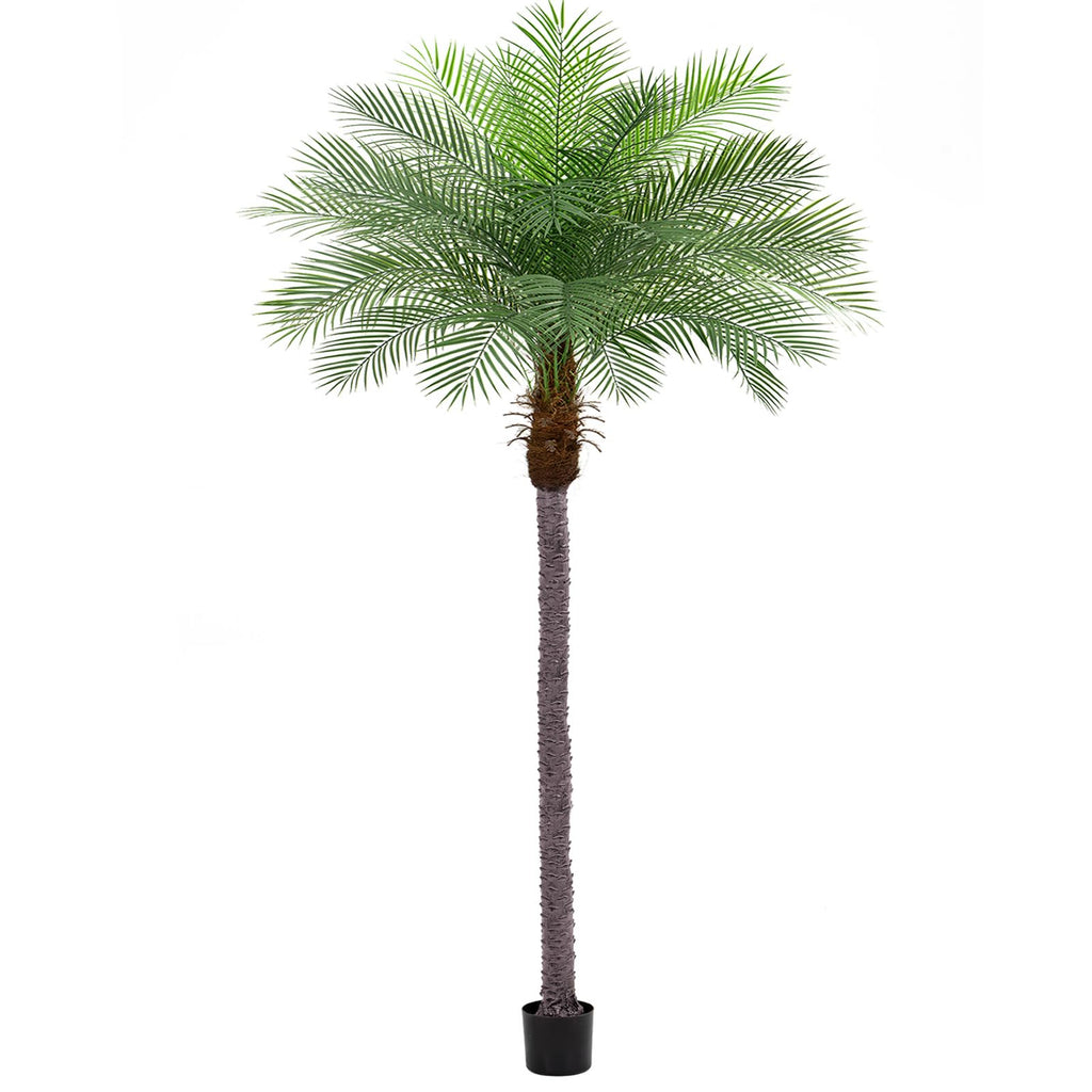 8ft Artificial Phoenix Palm Tree, Faux Coconut Silk Tropical Fake Palm Plant for Indoor Outdoor Home Office Patio