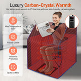 Infrared Sauna Box for Home, Portable Personal Dry Sauna for Relaxation, Detoxification, Carbon Crystal Heating