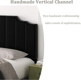 King Headboard Only, Velvet Wall Mounted Headboard King for Adjustable Bed Modern Upholstered Head Board Easy Assembly