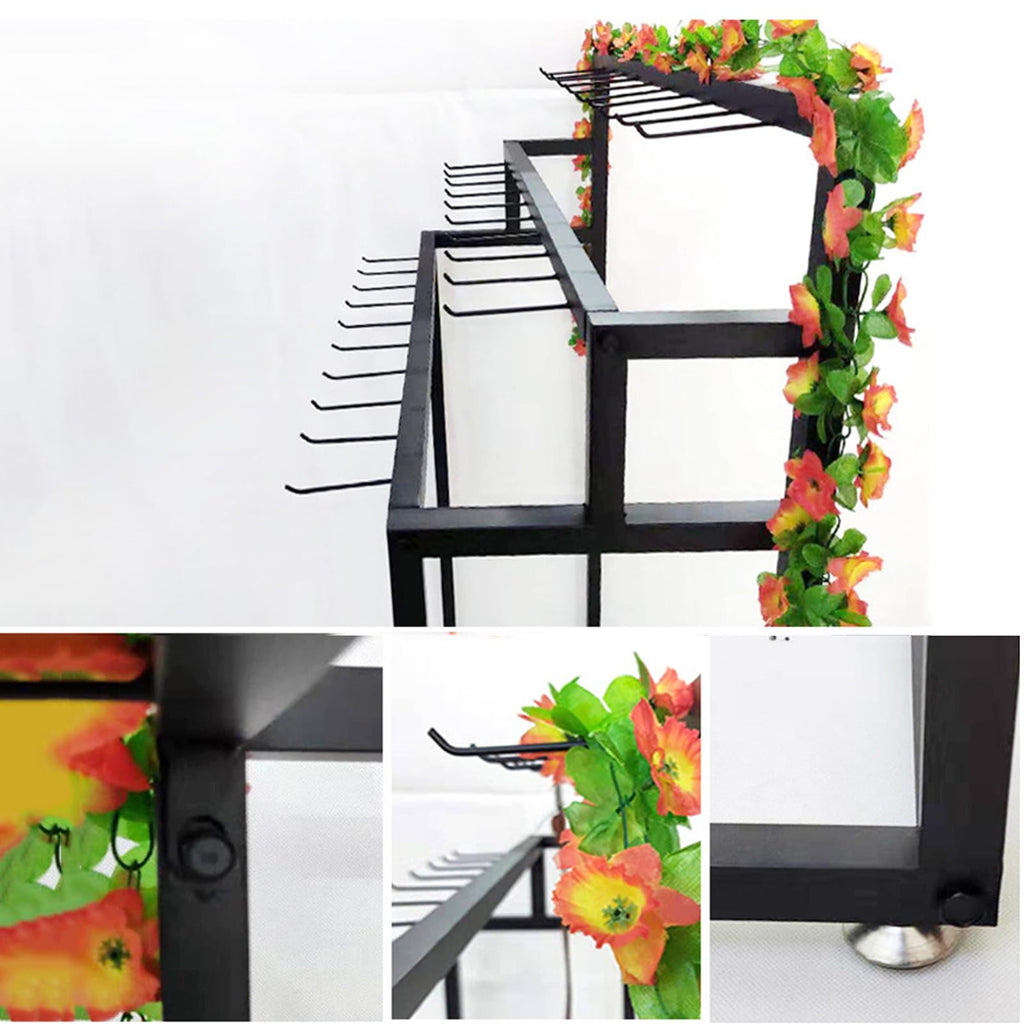 Floor Mounted Metal Belt Hanger Scarf Rack for Retail (100X40X150CM)