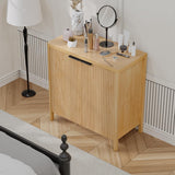 31.5'' Sideboard Buffet Cabinet with Storage Fluted Sideboard Buffet with Adjustable Shelves Coffee Bar Console Table