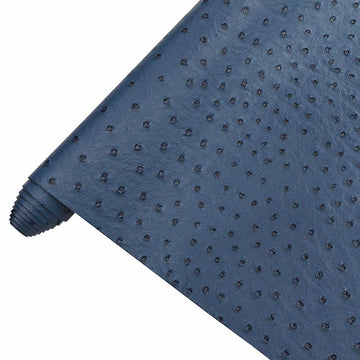 Ostrich Faux Leather Vinyl Roll 12 x 53 inches Solid Textured Synthetic Crafts Fabric for Leather Keychains Purse