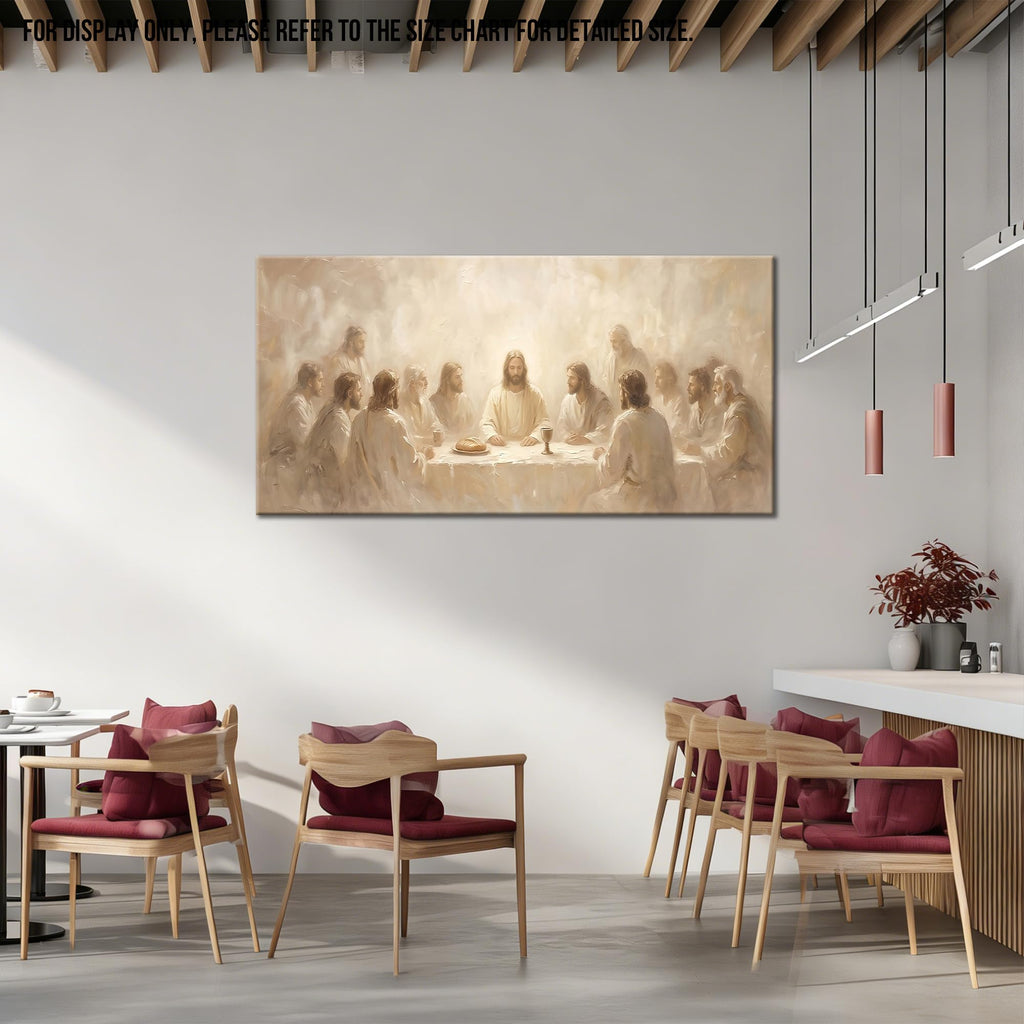 The Last Supper Canvas Wall Art, Renaissance-Inspired Christian Religious Wall Decor, Gallery Wrapped Canvas