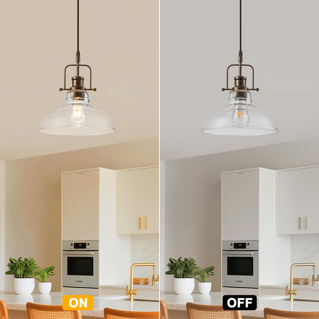 Pendant Lights Kitchen Island Lighting, Farmhouse Hanging Light Fixture, Kitchen Pendant Lighting Over Sink Clear