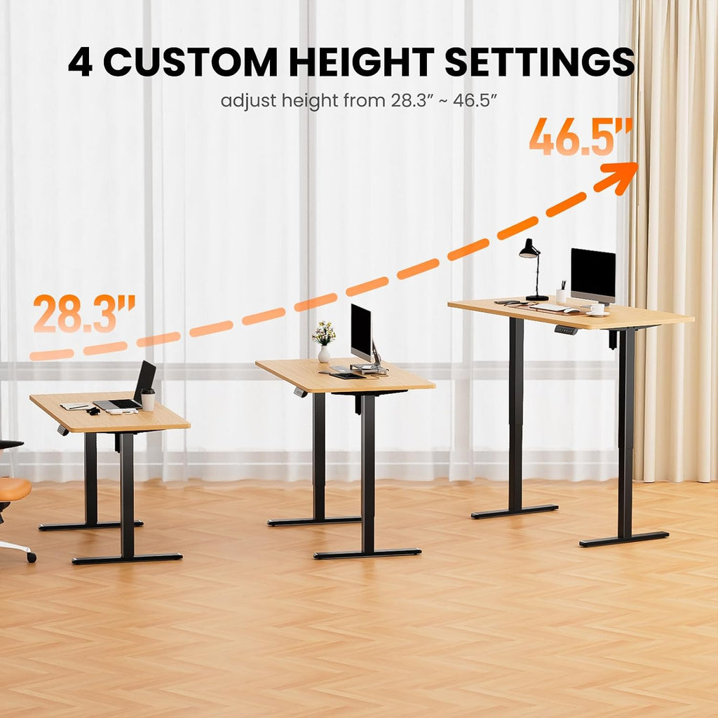 Electric Standing Desk Legs for 39.4-63.3 inch Desktops, 176 lbs | 4 memory settings,28.3-46.5 inch height