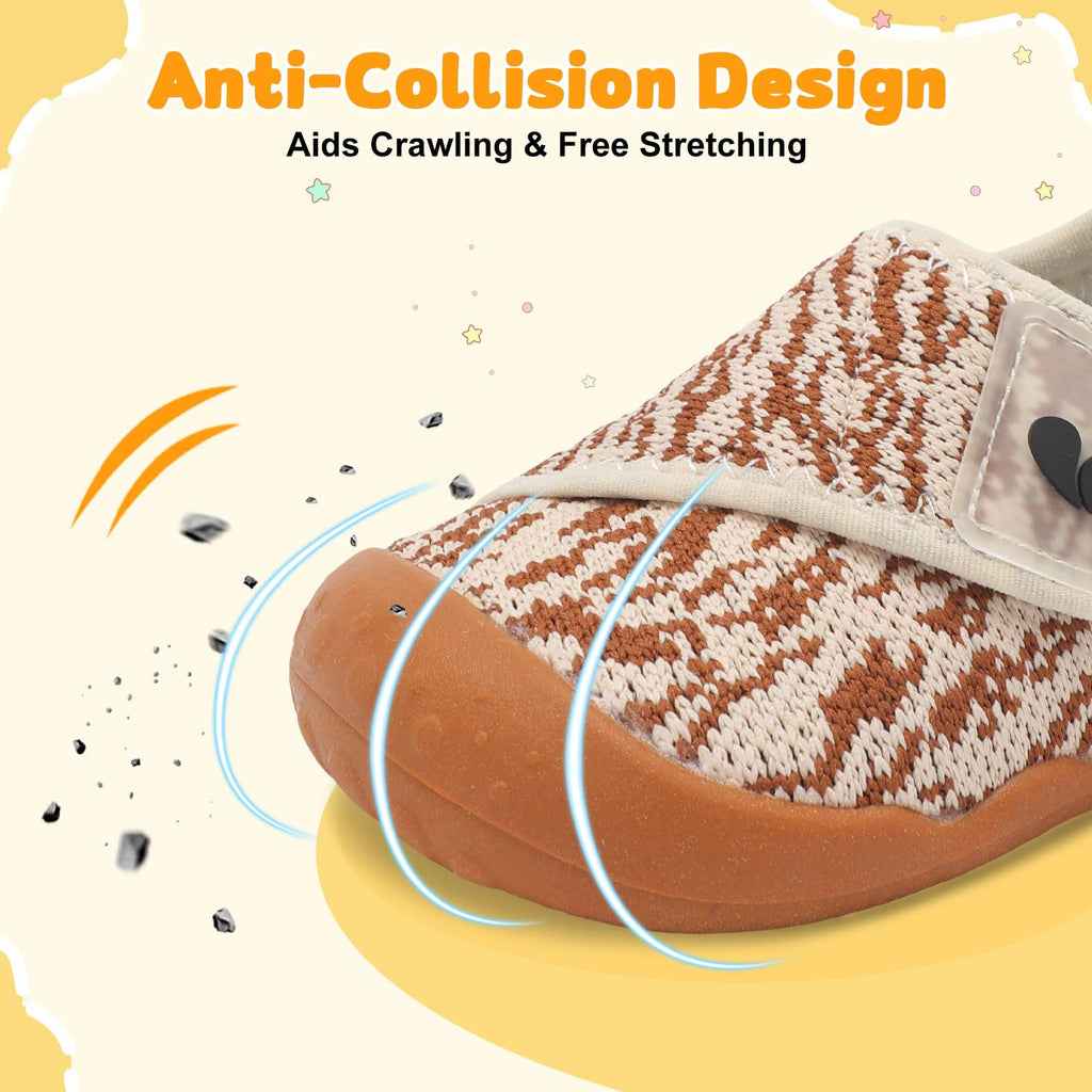 Wide Baby Shoes Boys First Walker Shoes Infant Barefoot Sneakers
