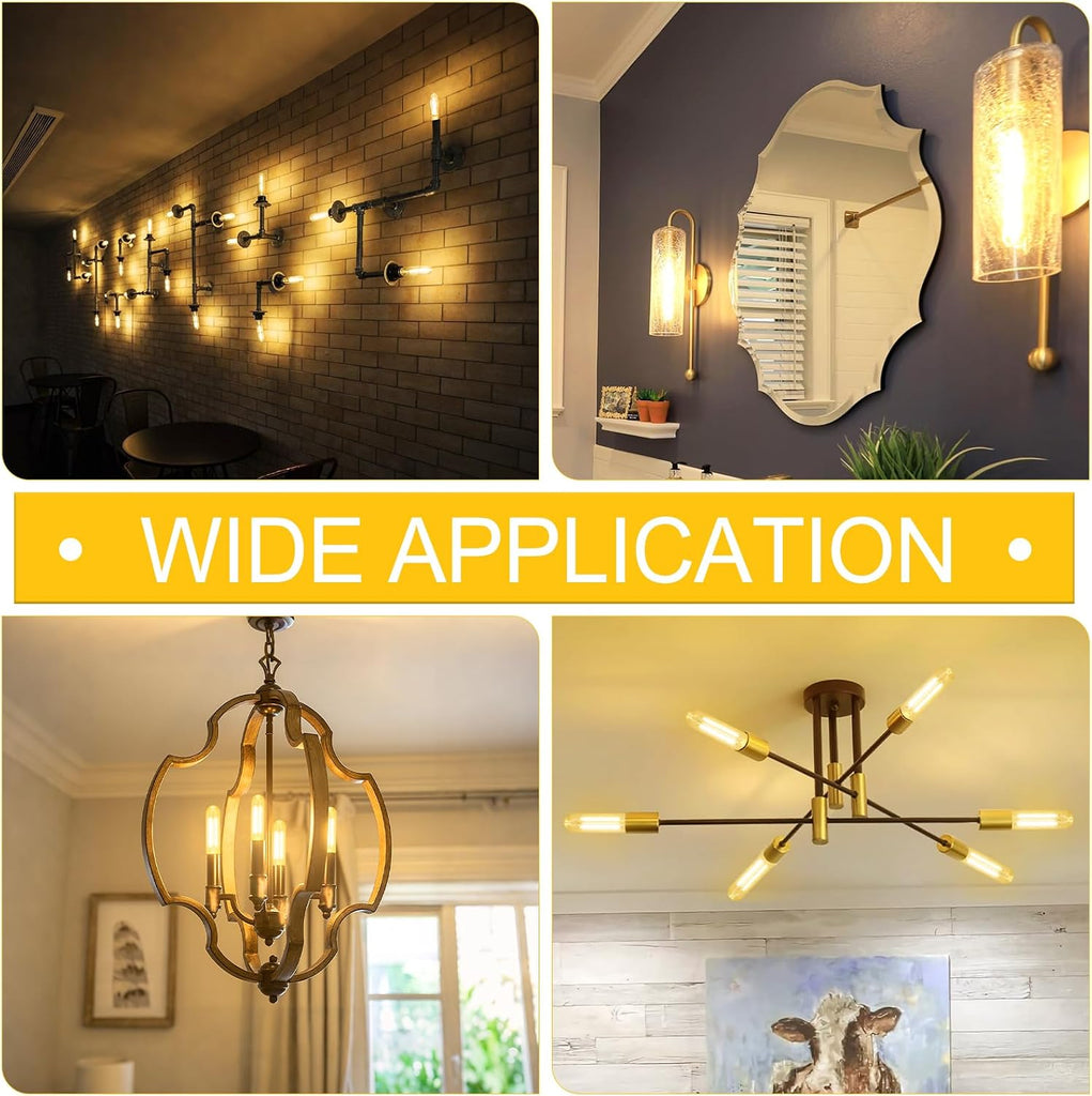 Dimmable Edison Tubular LED Bulb, E26 LED Bulbs 40W Equivalent
