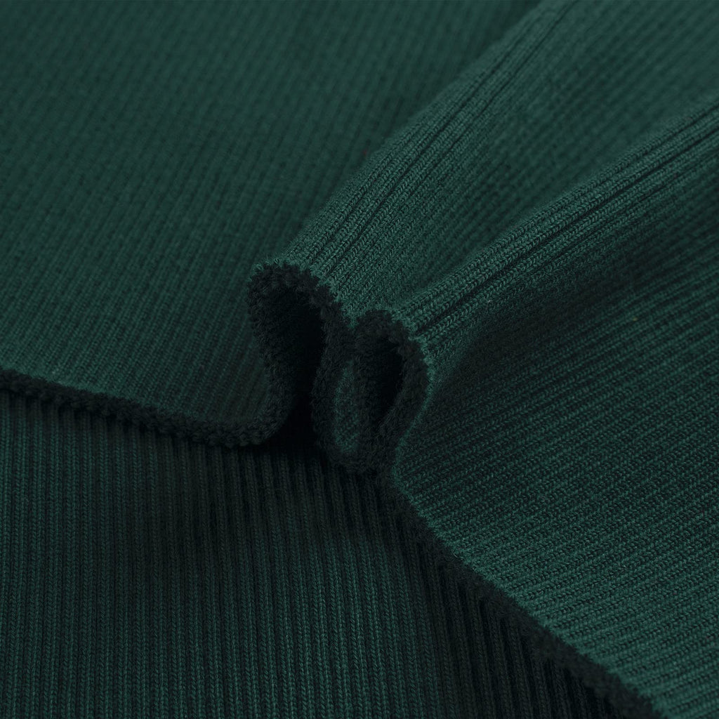 Replacement Waistbands Cuffs Hem Material, Ribbed Knit Fabric (Green, 36x6in)