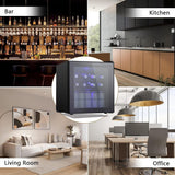 Mini Fridge Cooler - 70 Can Beverage Refrigerator Glass Door for Beer Soda or Wi