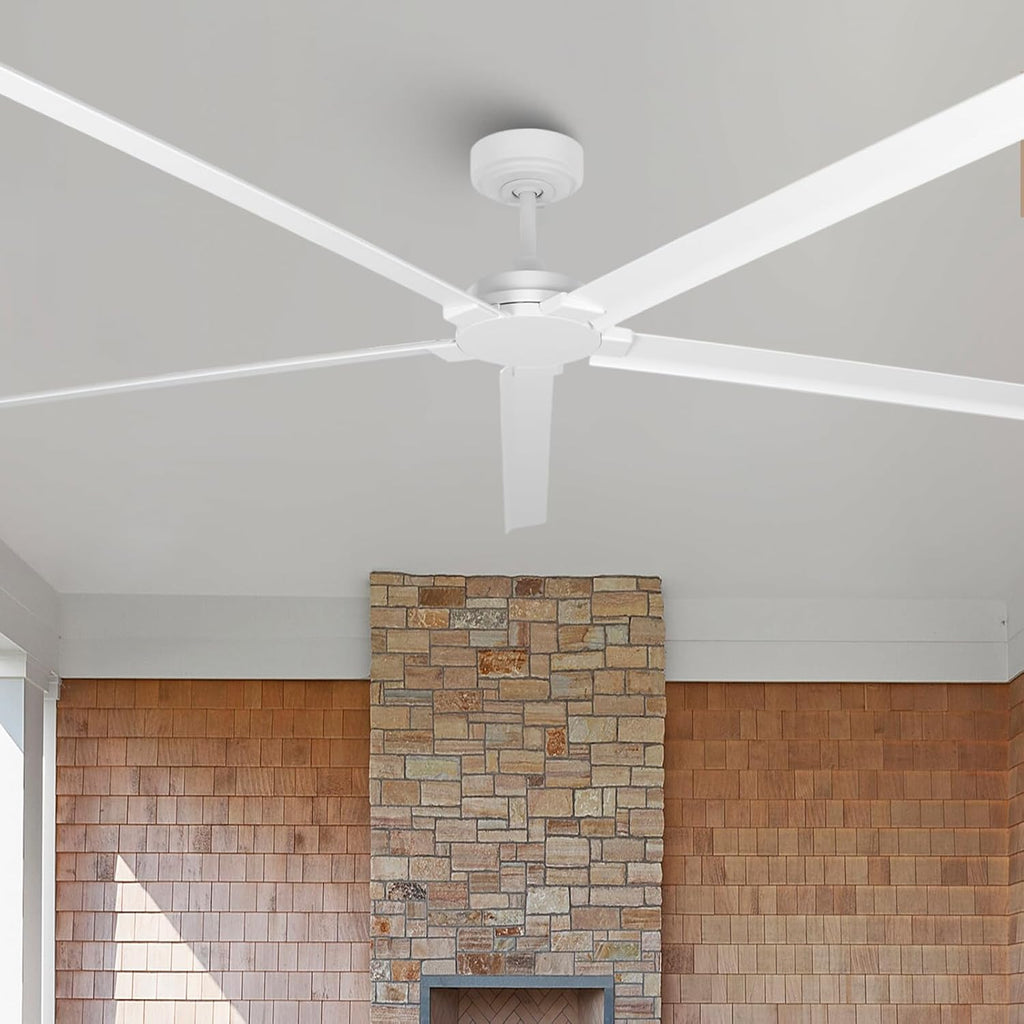84" Ceiling Fan with LED Light and Remote - Matte Black