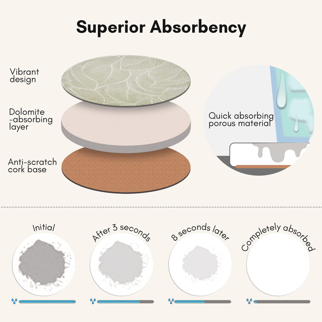 CeramicMarbleCoastersSetof6, AbsorbentDrinkCoastersforTable